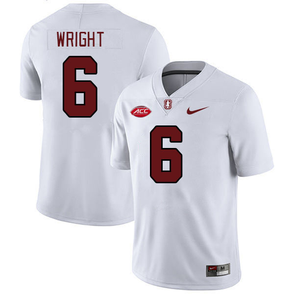 Men #6 Collin Wright Stanford Cardinal 2024 ACC Conference College Football Jerseys Stitched-White